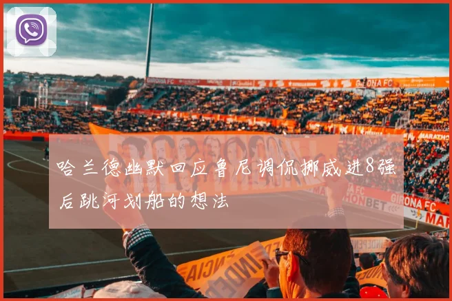 哈兰德幽默回应鲁尼调侃挪威进8强后跳河划船的想法